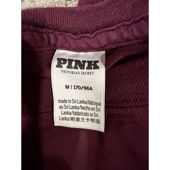 Victoria’s Secret PINK Shirt Short Sleeve Varsity Campus Plaid Top size Medium - Picture 6 of 7